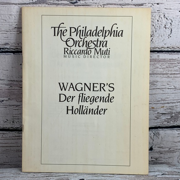 Philadelphia Orchestra Wagner's Der fliegende‎ Holländer Program 1986 - Picture 1 of 6